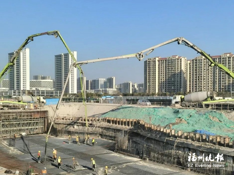 福州滨海新城一安置房主体结构6月完工