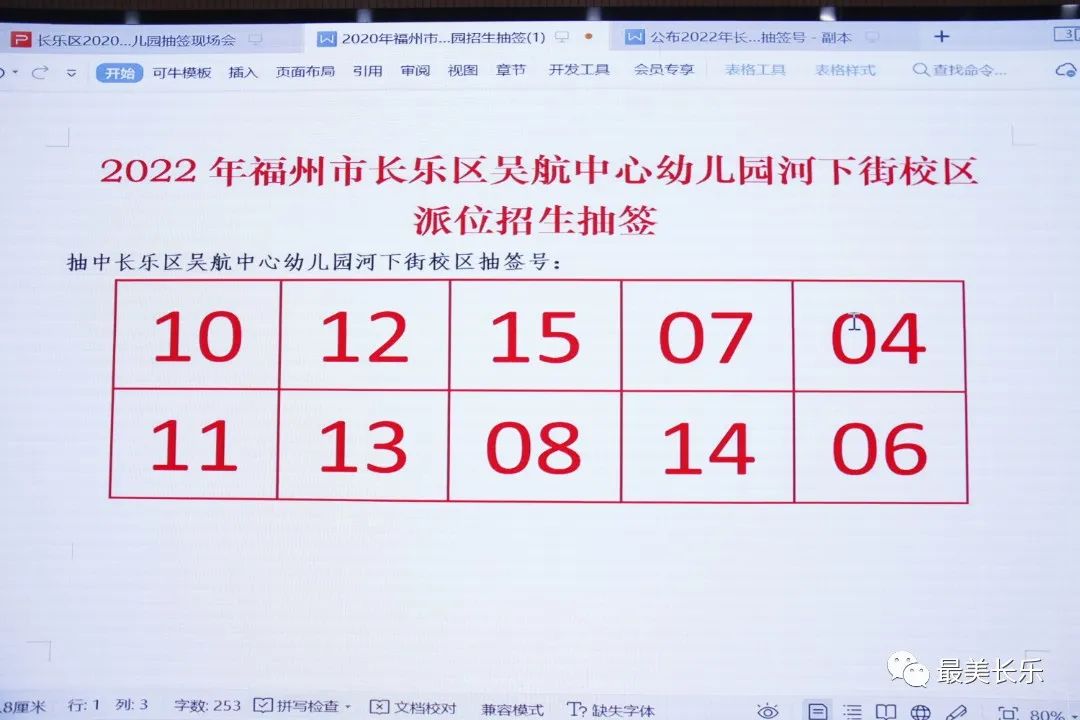 长乐5所公办幼儿园派位抽签结果公布