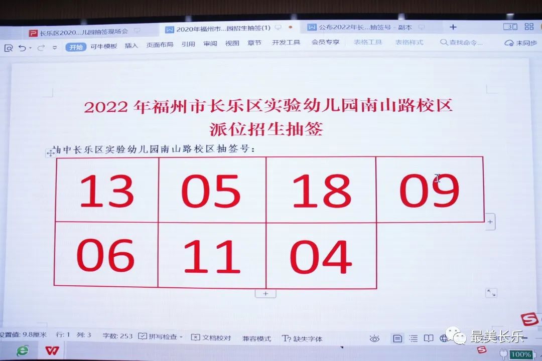 长乐5所公办幼儿园派位抽签结果公布