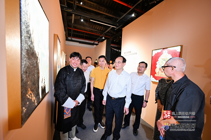 林宝金出席《美美与共》闽藏唐卡漆画精品展启动活动并调研福州三宝城