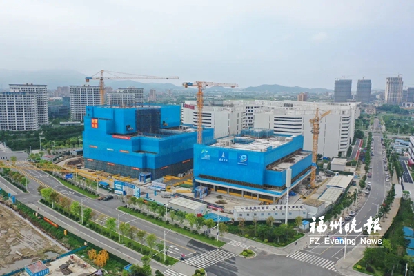 滨海新城智慧城市运营管理中心封顶